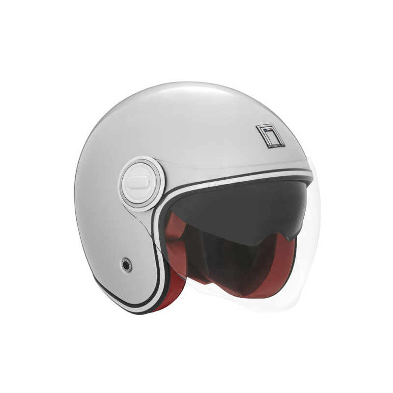 Nox Kask Premium Otwarty Jet Heritage Solid Srebrny