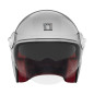 Nox Kask Premium Otwarty Jet Heritage Solid Srebrny