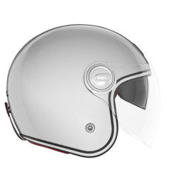 NOX Kask Otwarty JET z Blendą N130 SOLID Kolor Biały Połysk