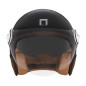 Nox Kask Premium Otwarty Jet Heritage Leather Czarny Brązowy