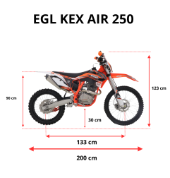 Motocykl EGL KEX-AIR 250 e-start, koła 18/21
