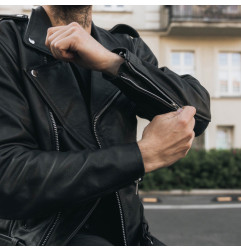 Ozone kurtka motocyklowa skórzana Ramones