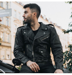 Ozone kurtka motocyklowa skórzana Ramones