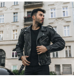 Ozone kurtka motocyklowa skórzana Ramones