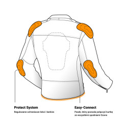 Ozone kurtka motocyklowa skórzana Ramones
