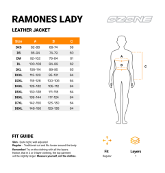 Ozone kurtka motocyklowa skórzana Damska Ramones