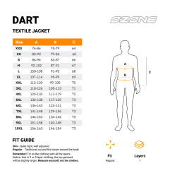 Ozone kurtka motocyklowa tekstylna Dart Black Yellow