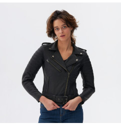 Ozone kurtka motocyklowa skórzana Damska Ramones Modern