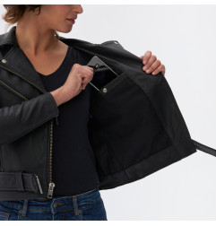 Ozone kurtka motocyklowa skórzana Damska Ramones Modern