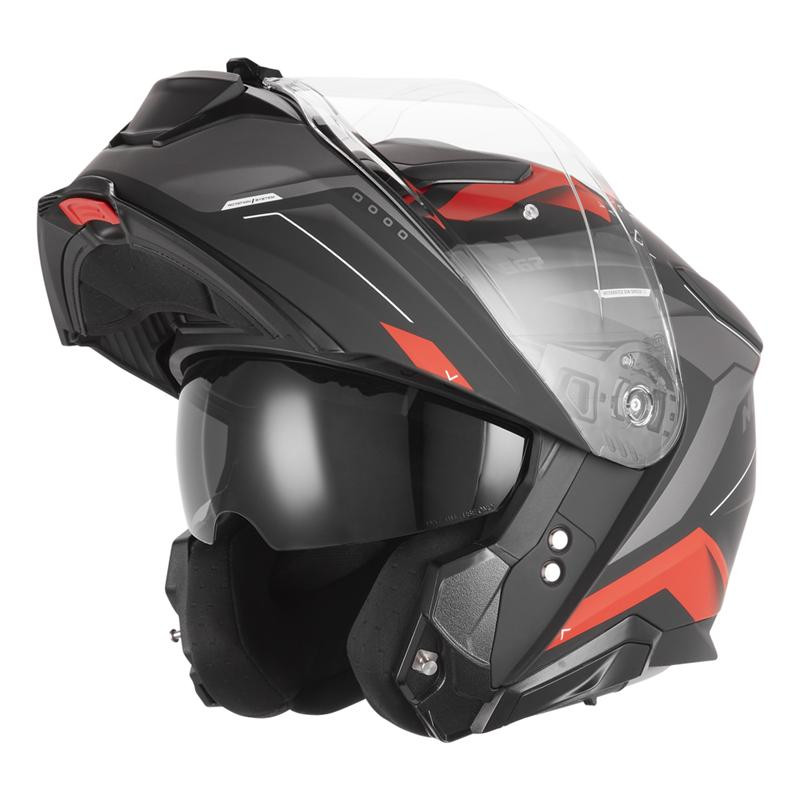 Nox Kask szczękowy FLIP-UP N967 Conquer Czarny czerwony
