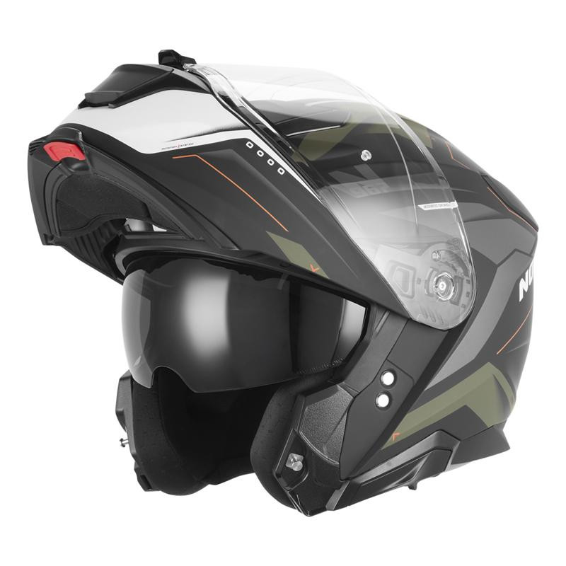Nox Kask szczękowy FLIP-UP N967 Conquer Czarny biały zielony