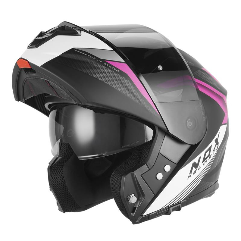 Nox Kask szczękowy FLIP-UP N968 Shift Czarny różowy