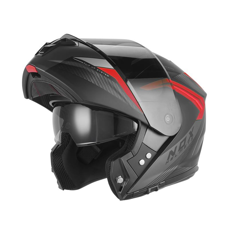 Nox Kask szczękowy FLIP-UP N968 Shift Czarny czerwony