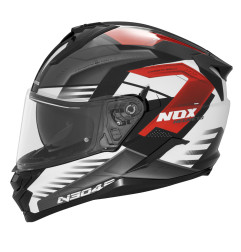 Nox Kask Integralny N304S Carver Czerwony Biały Czarny