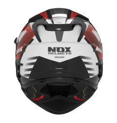 Nox Kask Integralny N304S Carver Czerwony Biały Czarny