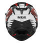 Nox Kask Integralny N304S Carver Czerwony Biały Czarny