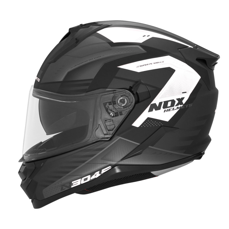 Nox Kask Integralny N304S Carver Biały czarny