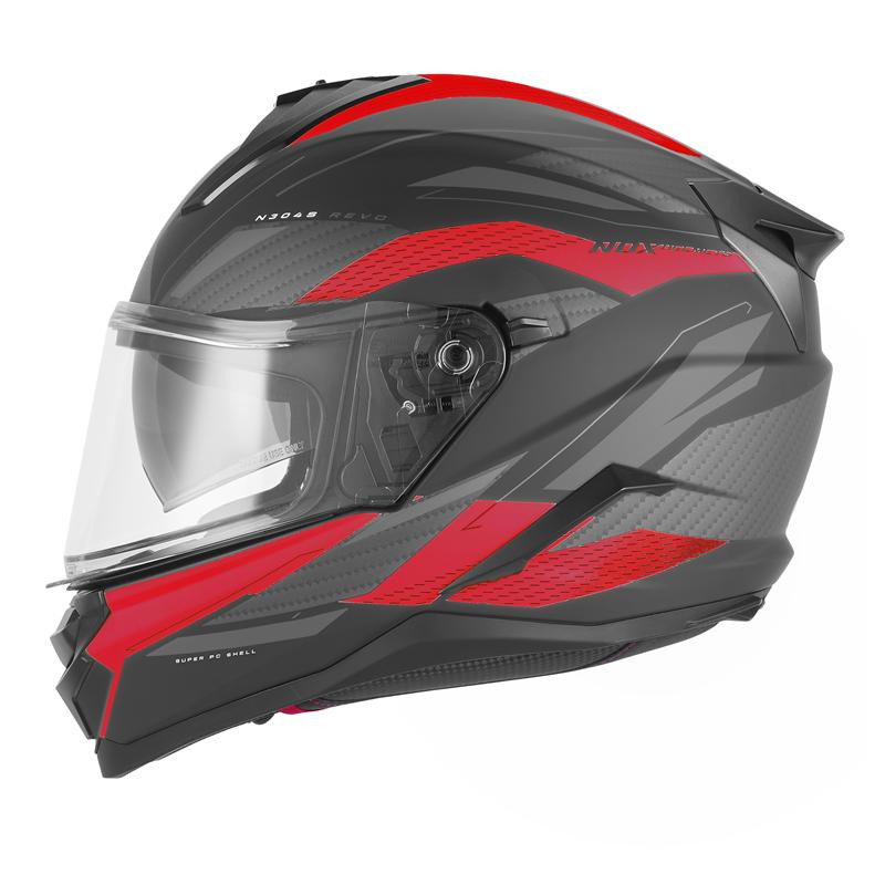Nox Kask Integralny N304S Revo Czerwony Czarny
