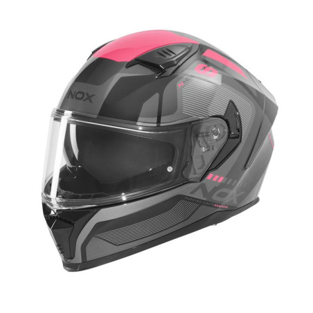 Nox Kask Integralny N402 Mentor Czarny różowy