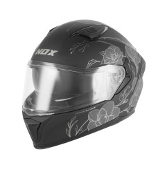 Nox Kask Integralny N402 Spring Czarny mat srebrny