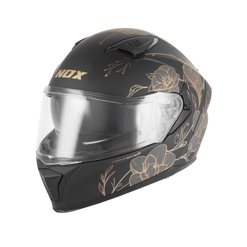 Nox Kask Integralny N402 Spring Gold Czarny mat złoty