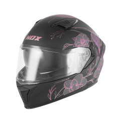Nox Kask Integralny N402 Spring Pink Czarny mat różowy