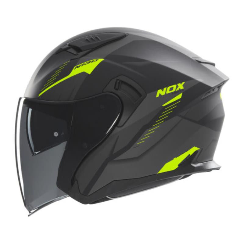 Nox Kask Otwarty Jet N130 Myst Czarny żółty