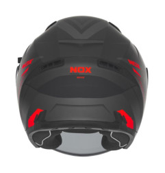 Nox Kask Otwarty Jet N130 Myst Czarny Czerwony