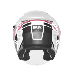 Nox Kask Otwarty Jet N130 Ekto Biały różowy