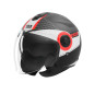 Nox Kask Otwarty Jet N182 Round Czarny czerwony