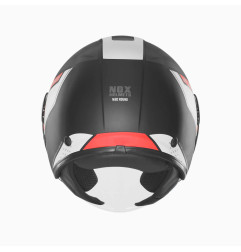 Nox Kask Otwarty Jet N182 Round Czarny czerwony