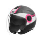Nox Kask Otwarty Jet N182 Round Czarny różowy