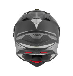 Nox Kask Dual off road N312 Czarny mat Srebrny