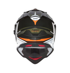 Nox Kask Dual off road N312 Zielony (khaki) Pomarańczowy