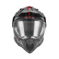 Nox Kask Dual off road N312 Czarny mat Czerwony