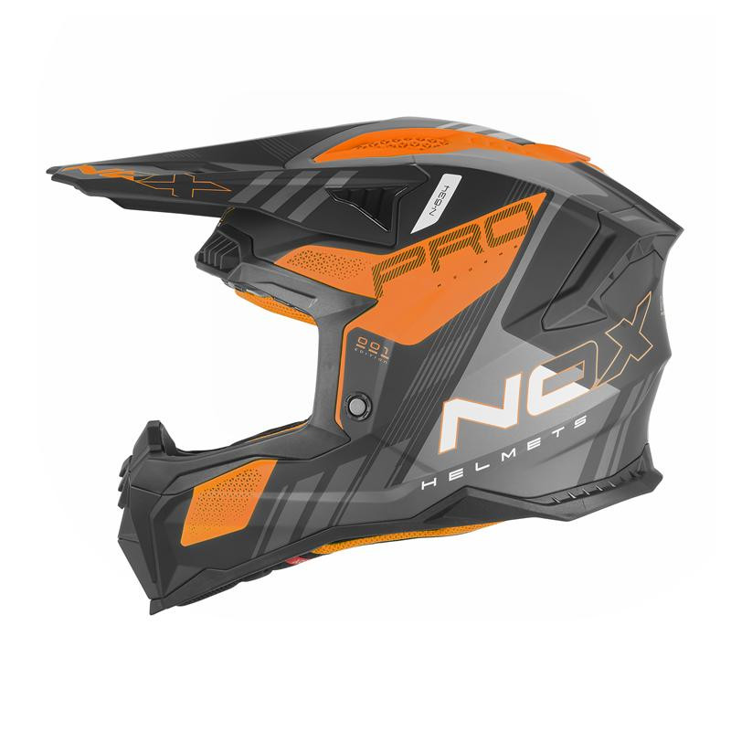Nox Kask Cross Off road N634 Storm Czarny Pomarańczowy