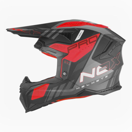 Nox Kask Cross Off road N634 Storm Czarny Czerwony