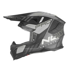 Nox Kask Cross Off road N634 Storm Czarny Srebrny