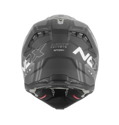 Nox Kask Cross Off road N634 Storm Czarny Srebrny
