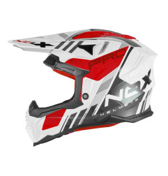 Nox Kask Cross Off road N634 Storm Biały Czerwony
