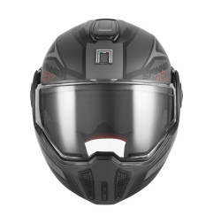 Nox Premium Kask Szczękowy Flip-Up Spinner Ark Czarny Mat Czerwony
