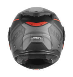 Nox Premium Kask Szczękowy Flip-Up Spinner Ark Czarny Mat Czerwony