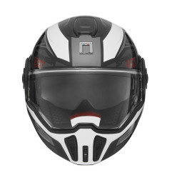 Nox Premium Kask Szczękowy Flip-Up Spinner Ark Czarny Biały Czerwony
