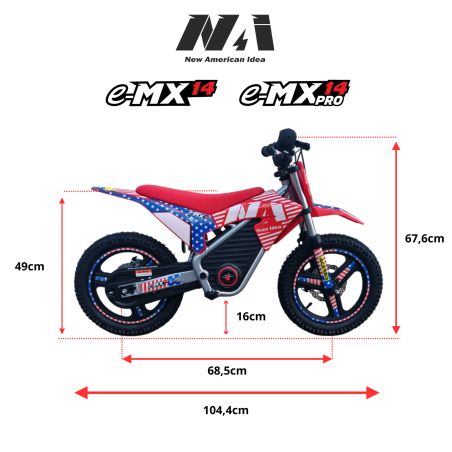 NAI e-MX 14 motocykl cross elektryczny dla dzieci