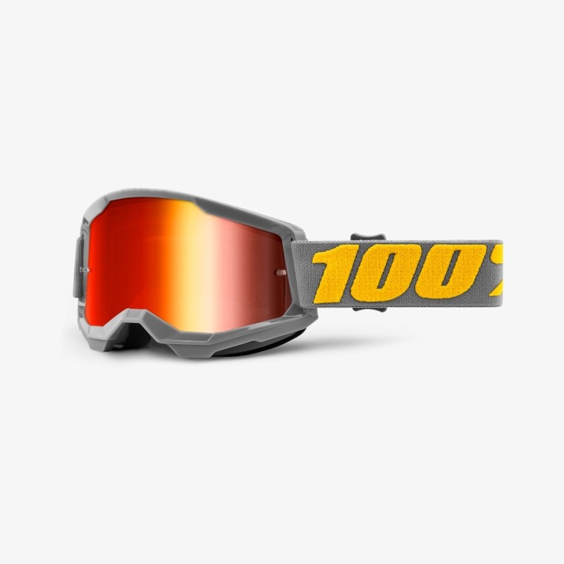 Gogle 100% procent strata 2 Izipizi szare czaerwone lustro
