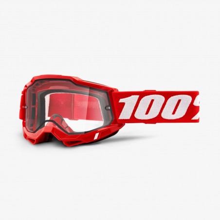 Gogle 100% Accuri 2 Enduro Czerwone podwójna szybka