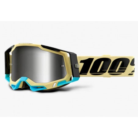 100% procent gogle RACECRAFT 2 Airblast Srebrne lustro