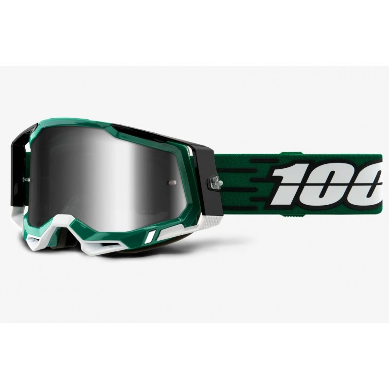 100% procent gogle RACECRAFT 2 Milori Srebrne lustro