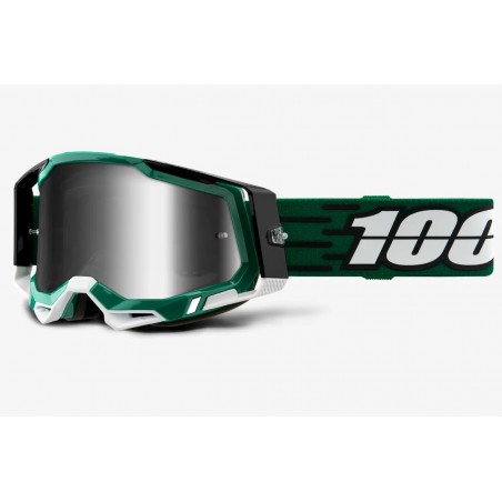 100% procent gogle RACECRAFT 2 Milori Srebrne lustro