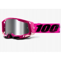 100% procent gogle RACECRAFT 2 Maho Srebrne lustro